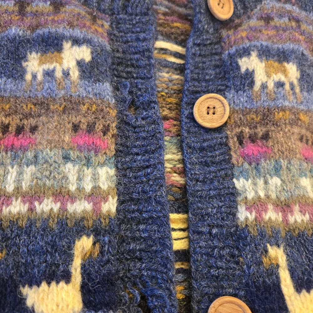 L.L. Bean Wool Sweater Sheep And Geese Animal SIZE LARGE VINTAGE (Few FLAWS)RARE - Picture 7 of 12